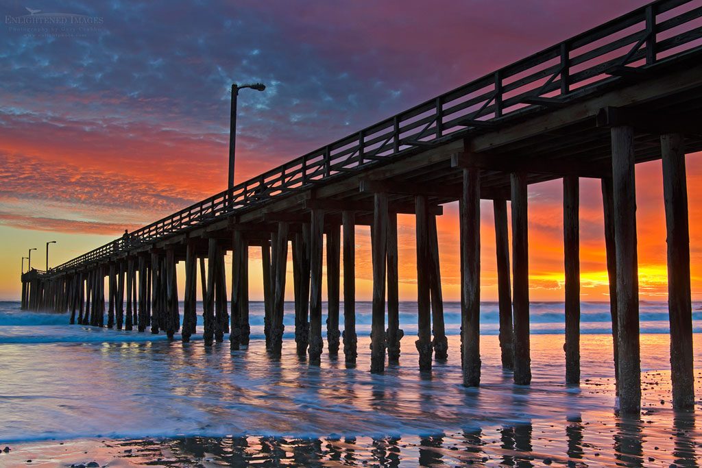 Photo: Sunset and Cayucos Pier, Cayucos, San Luis Obisbo County, Californ