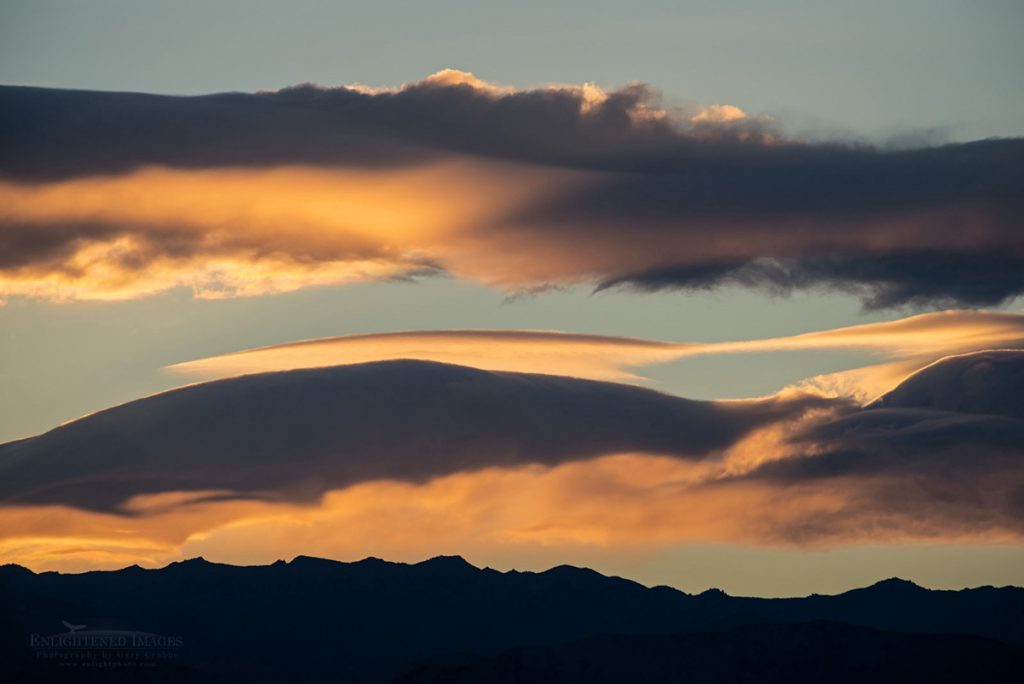 Photo: Clouds at sunset over the Panamint Mountain range in Death Valley National Park California