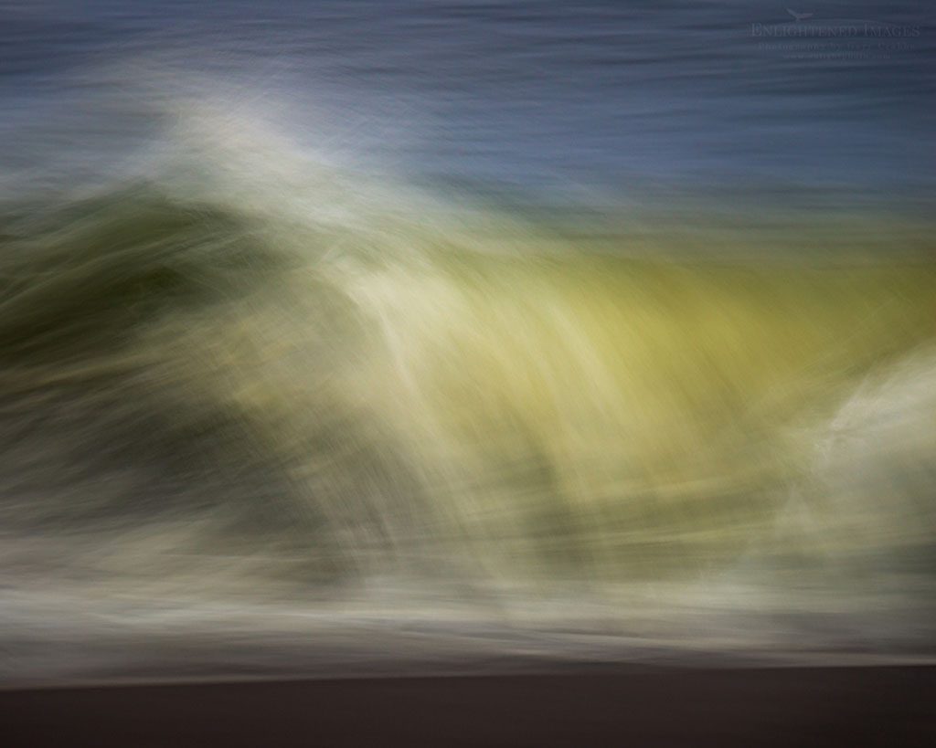 Photo: Slow motion detail of wave breaking on beach at Point Reyes National Seashore, Marin County, California
