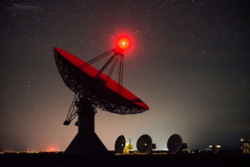 Photo: Stars at night over the Owens Valley Radio Observatory at Big Pine, Inyo County, Eastern Sierra, California