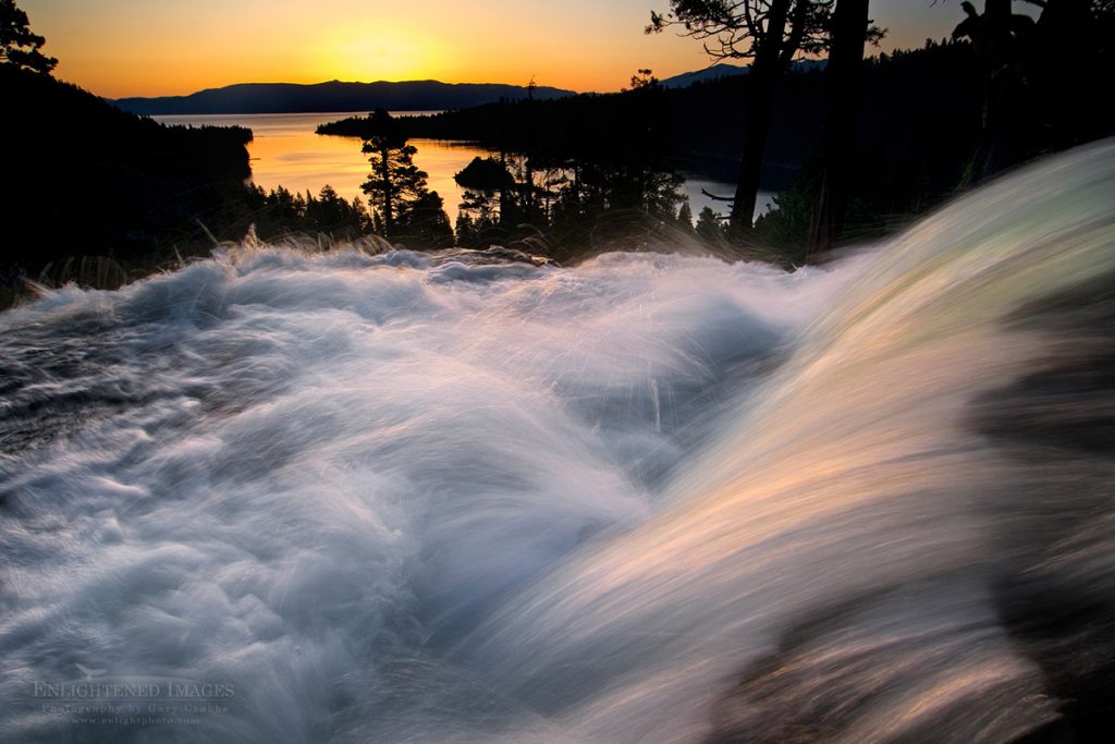 Photo: Sunrise at Eagle Falls above Emerald Bay, near South Lake Tahoe, California
