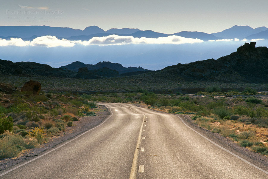 Photo: Desert road near Las Vegas, Nevada