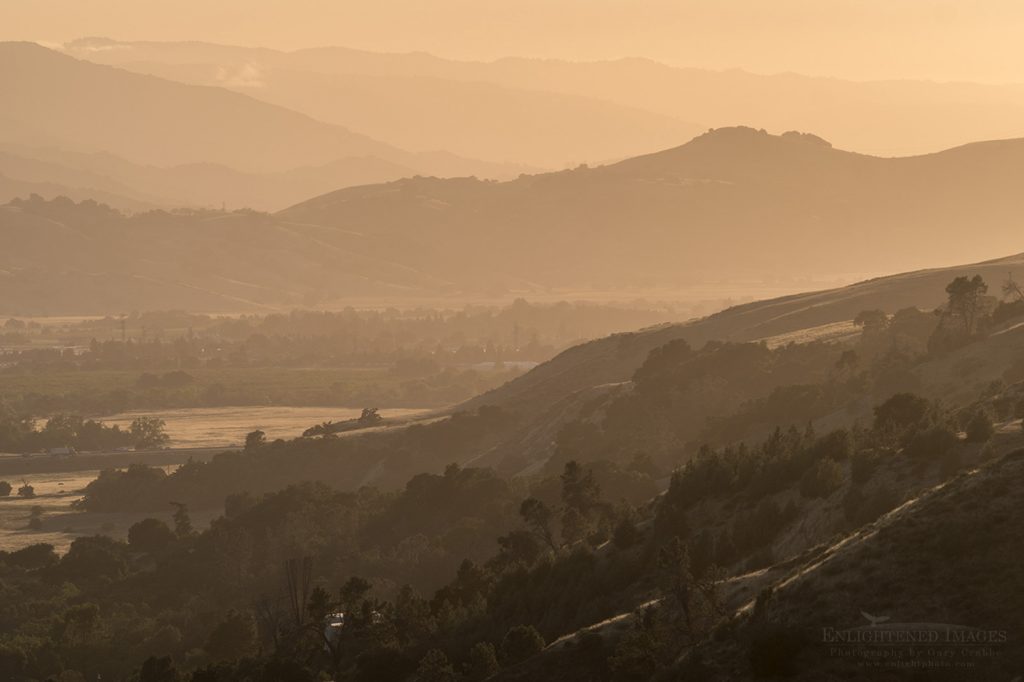 Photo: View from Rosendin Park at sunset from Morgan Hill, Santa Clara County, California