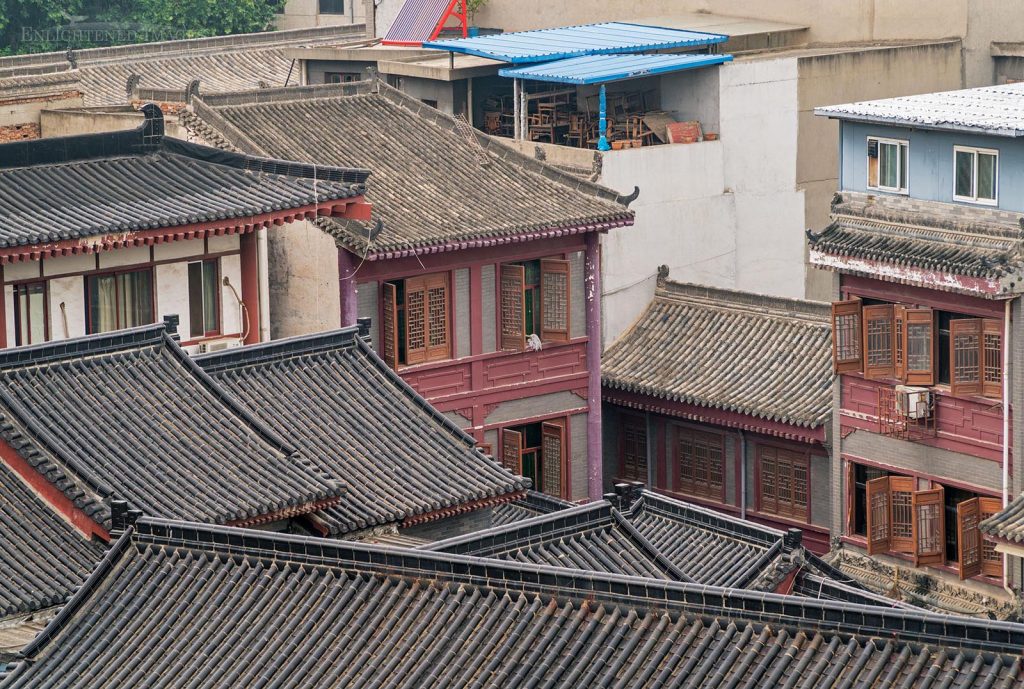 Photo: Residential homes in the Muslim Quarter of Xi'an, China