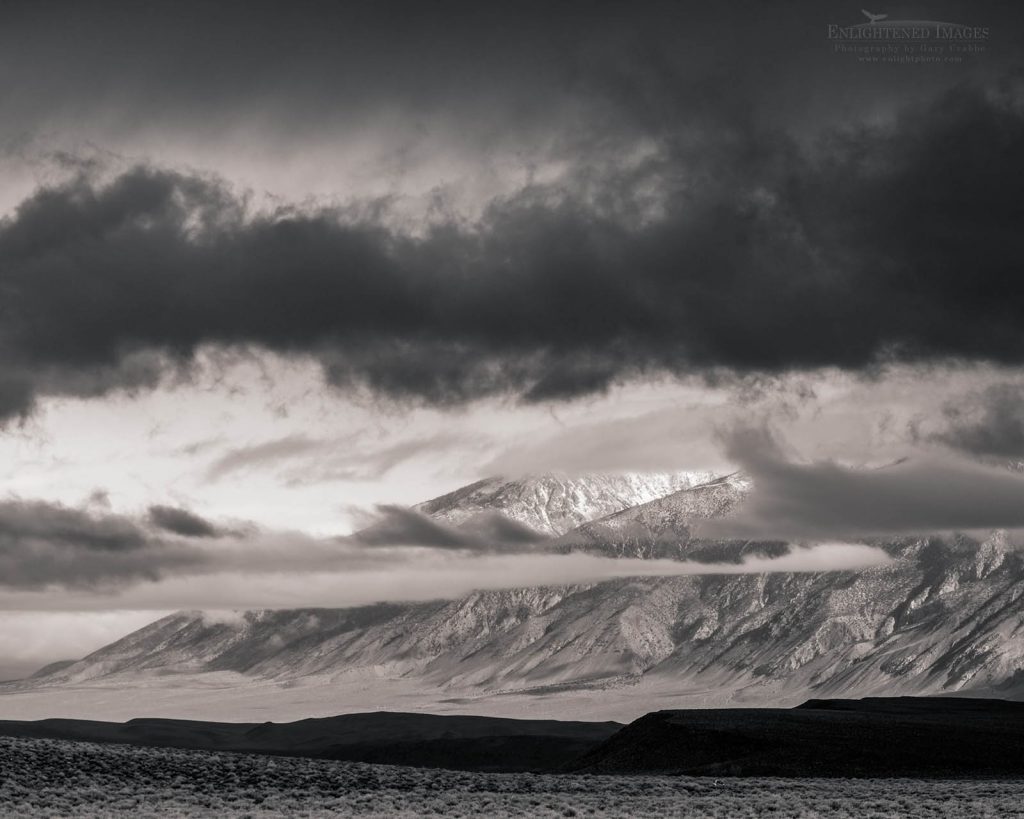 Photo: Storm clouds over the White Mountains, Inyo County, California