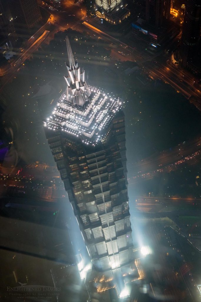 Photo: Jin Mao Tower lit up at night, Pudong District, Shanghai, China