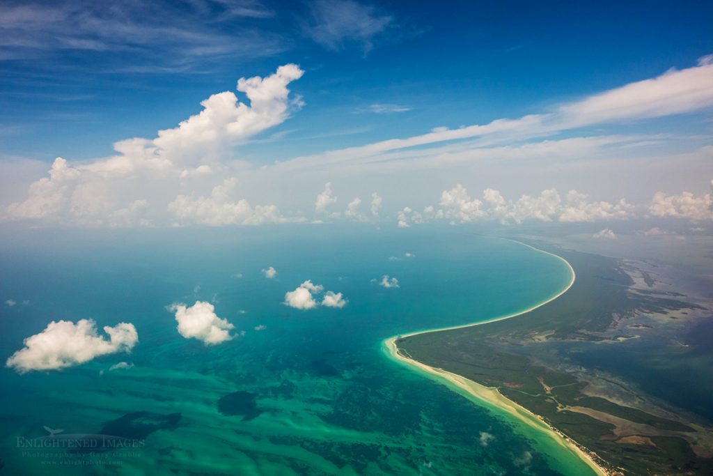 Photo: Aerial over Holbox, Yucatan Peninsula, Quintana Roo, Mexico