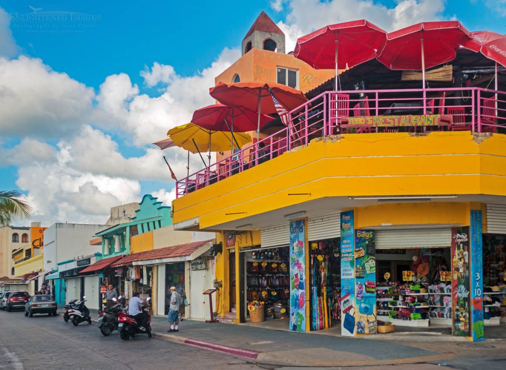 Photo: Stores along the main street of Ave. Rafael E/ Melgar, San Miguel de Cozumel, Cozumel (Isla Cozumel), Quintana Roo, Mexico