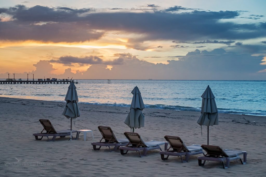Photo: Morning light along the beach at Playacar, Playa del Carmen on the Maya Riviera, Quintana Roo, Mexico