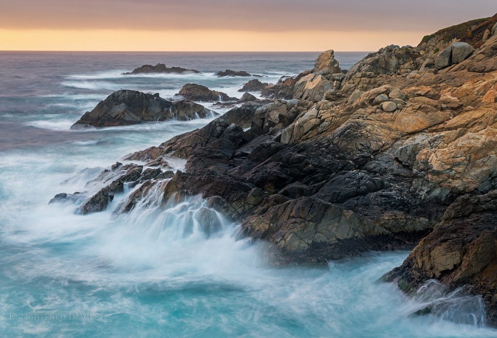 Photo picture of Waves crashing on rocks along the Big Sur coast, Monterey County, California