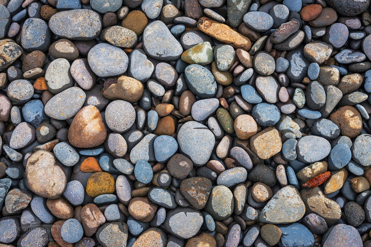 Photo picture of Detail of Pebble stones on beach along the Oregon Coast