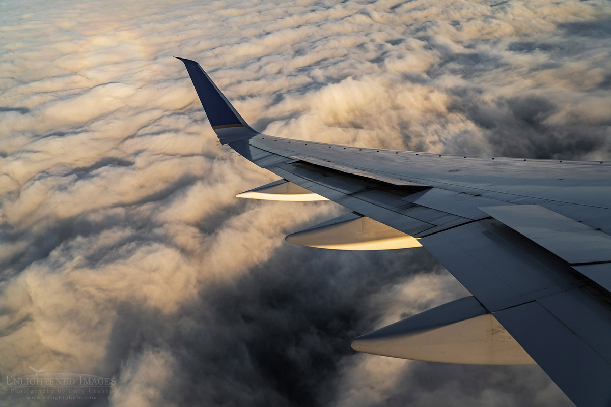Photo picture of Aerial of clouds and Spectre of the Brocken as seen from B757 descending into New York.