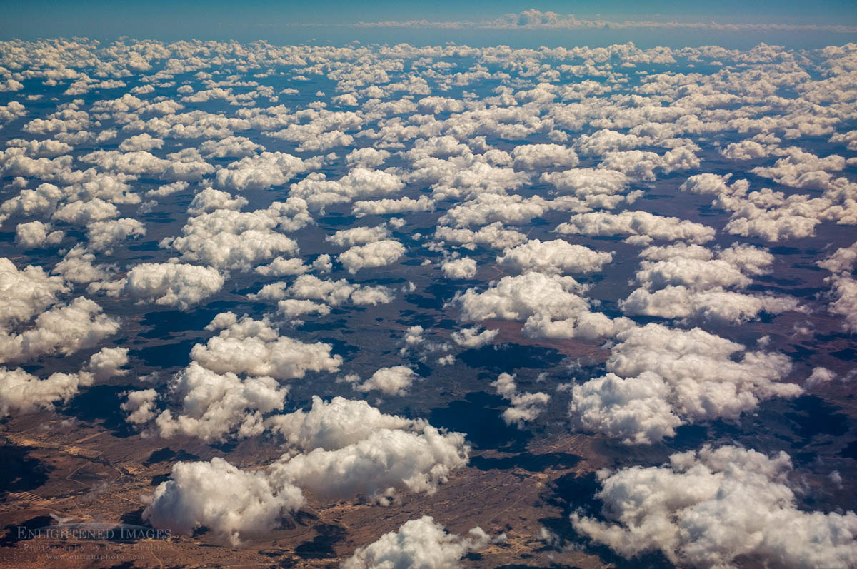Photo picture of Aerial view of cumulus clouds over southwest Texas